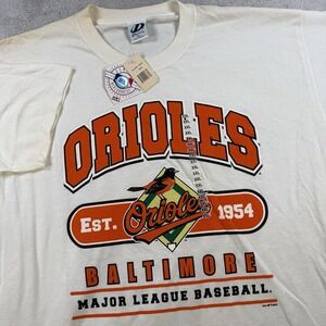 Vintage Baltimore Orioles T-Shirt Mens 2XL White Dynasty MLB Short Sleeve Tee